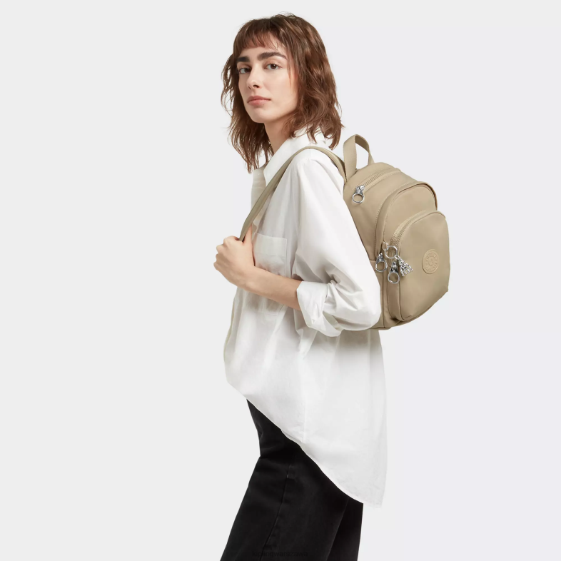 Kipling naturalny beżowy dla obu płci mini plecak Delia PXR6L368