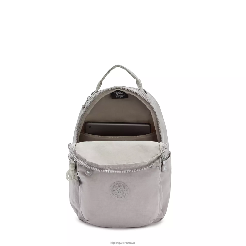 Kipling szary gris dla obu płci Seoul mały plecak na tablet PXR6L419