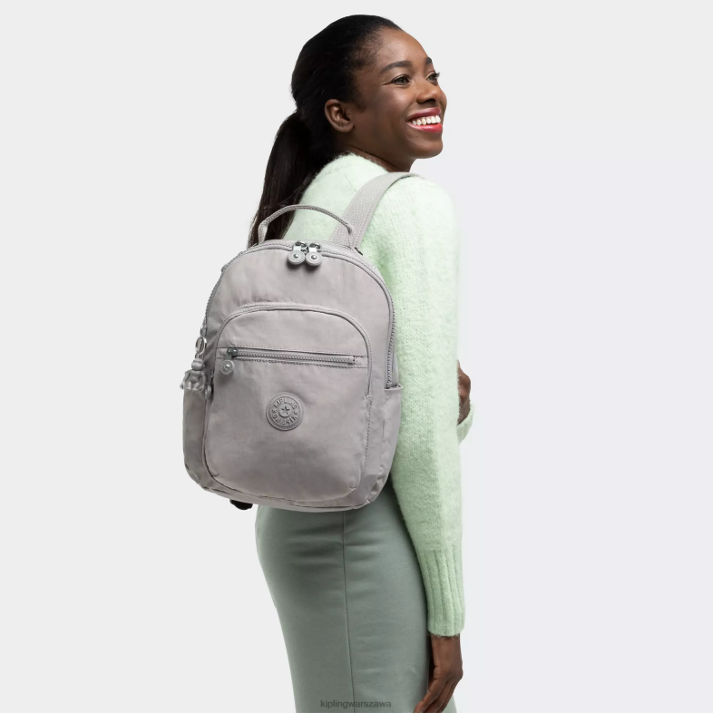Kipling szary gris dla obu płci Seoul mały plecak na tablet PXR6L419