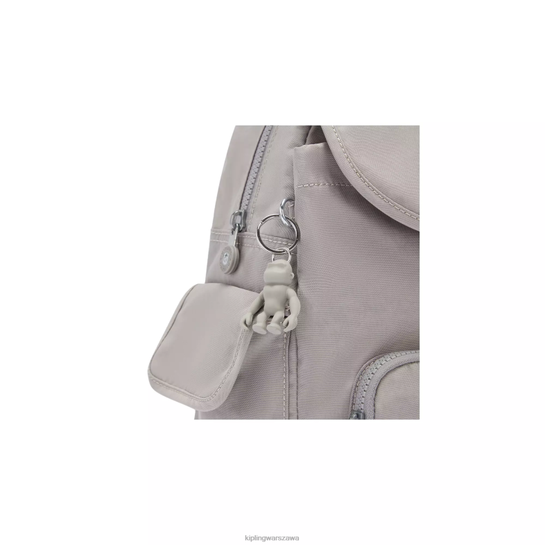Kipling szary gris dla obu płci mały plecak miejski PXR6L406