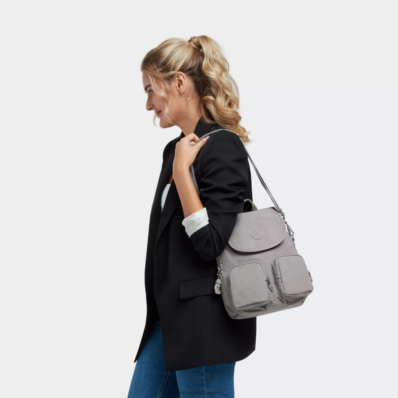 Kipling szary gris dla obu płci składany plecak firefly PXR6L401