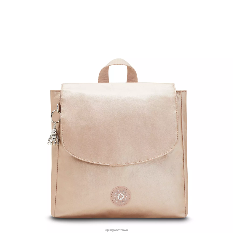 Kipling złoty urok metalik dla obu płci mały plecak Danniemetallic PXR6L391