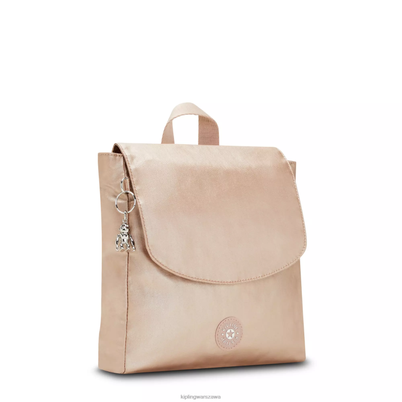 Kipling złoty urok metalik dla obu płci mały plecak Danniemetallic PXR6L391