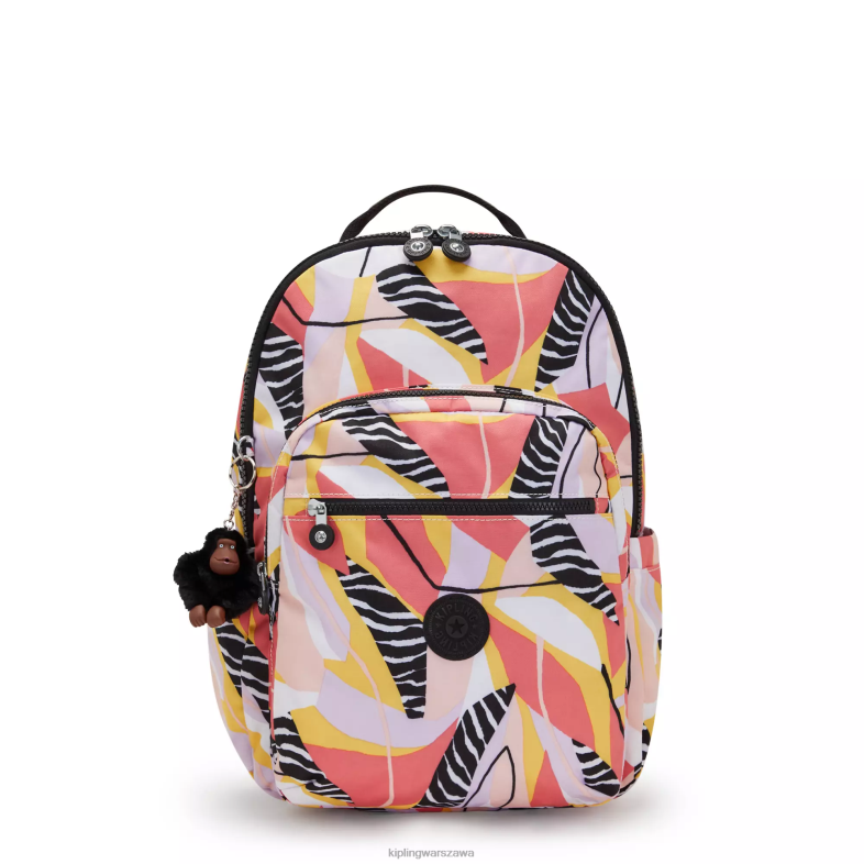 Kipling abstrakt urlopu dla obu płci Seoul plecak na laptopa 15" z dużym nadrukiem PXR6L468