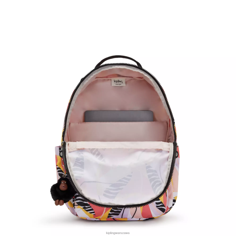 Kipling abstrakt urlopu dla obu płci Seoul plecak na laptopa 15\" z dużym nadrukiem PXR6L468