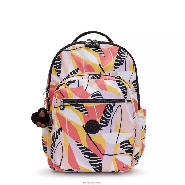 Kipling abstrakt urlopu dla obu płci Seoul plecak na laptopa 17" z bardzo dużym nadrukiem PXR6L454