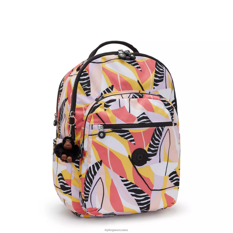 Kipling abstrakt urlopu dla obu płci Seoul plecak na laptopa 17\" z bardzo dużym nadrukiem PXR6L454