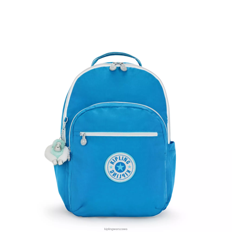 Kipling chętna niebieska zabawa dla obu płci Duży plecak na laptopa 15" firmy Seoul PXR6L444