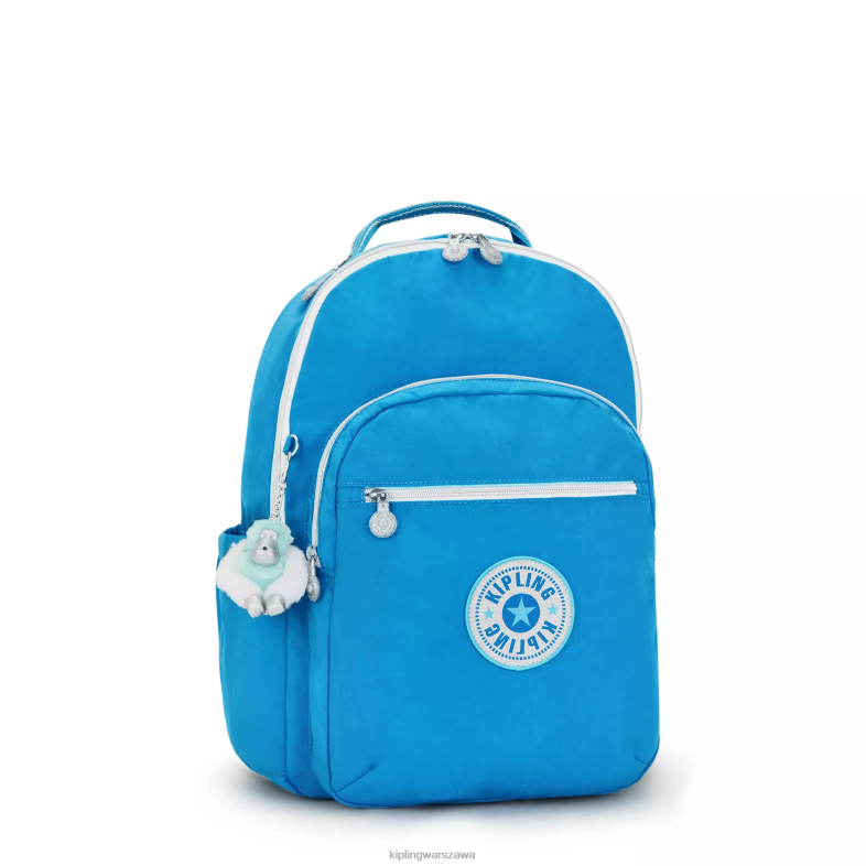 Kipling chętna niebieska zabawa dla obu płci Duży plecak na laptopa 15\" firmy Seoul PXR6L444