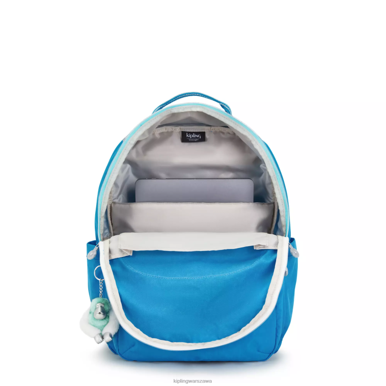 Kipling chętna niebieska zabawa dla obu płci Duży plecak na laptopa 15\" firmy Seoul PXR6L444