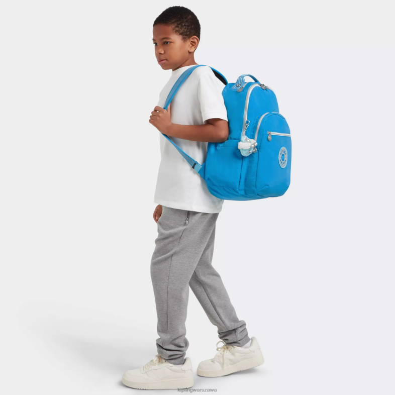 Kipling chętna niebieska zabawa dla obu płci Duży plecak na laptopa 15\" firmy Seoul PXR6L444