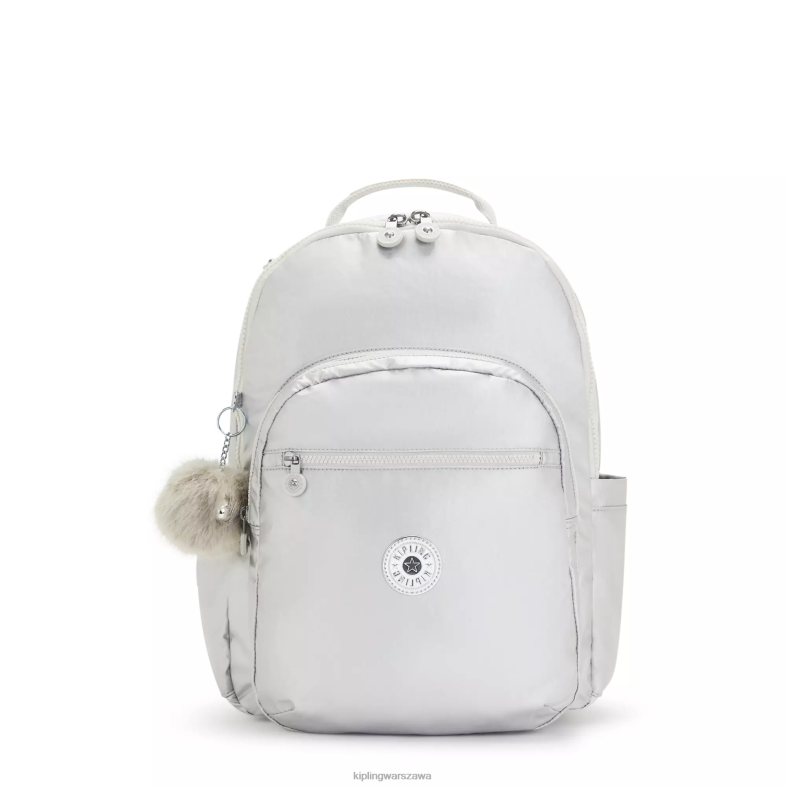 Kipling cukierki metaliczne dla obu płci Seoul duży metalowy plecak na laptopa 15 cali PXR6L458