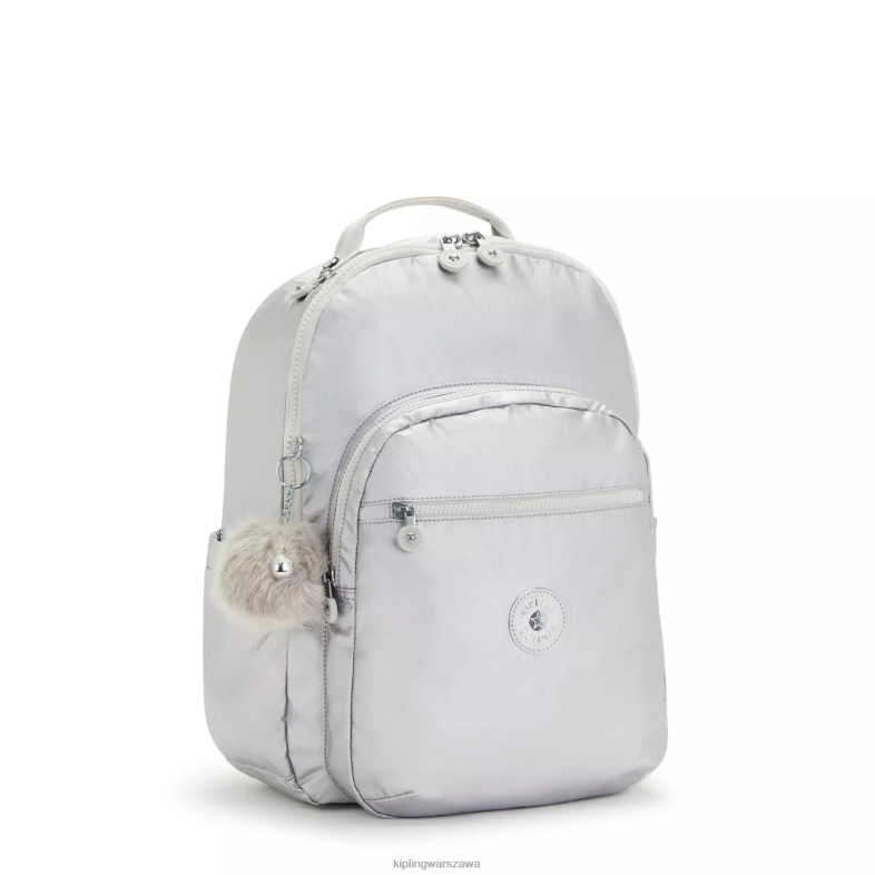 Kipling cukierki metaliczne dla obu płci Seoul duży metalowy plecak na laptopa 15 cali PXR6L458