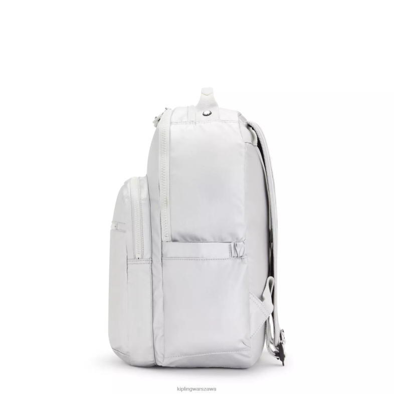 Kipling cukierki metaliczne dla obu płci Seoul duży metalowy plecak na laptopa 15 cali PXR6L458