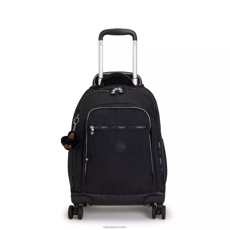 Kipling czarny ton dla obu płci Nowy plecak na kółkach na laptopa Zea 15". PXR6L481