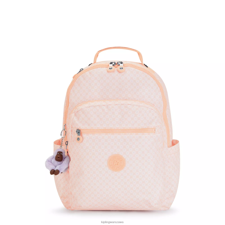 Kipling dziewczęca płytka dla obu płci Seoul plecak na laptopa 15" z dużym nadrukiem PXR6L467