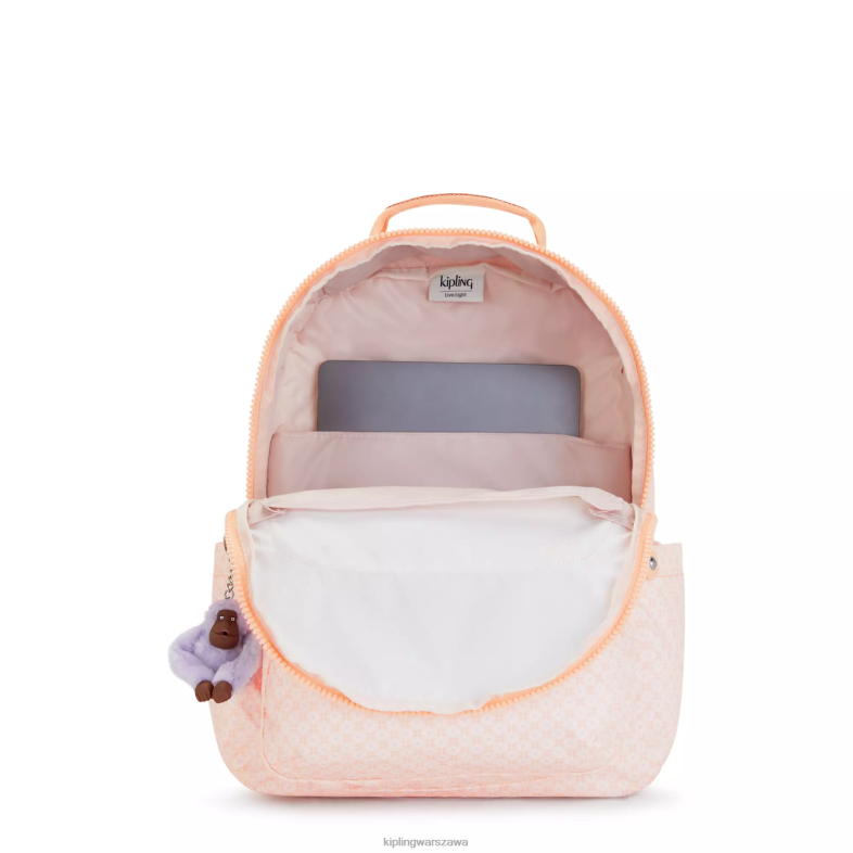 Kipling dziewczęca płytka dla obu płci Seoul plecak na laptopa 15\" z dużym nadrukiem PXR6L467
