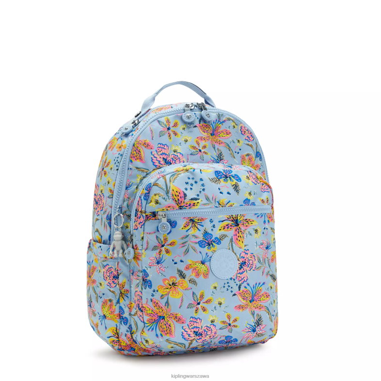 Kipling dzikie kwiaty dla obu płci Seoul plecak na laptopa 15\" z dużym nadrukiem PXR6L346