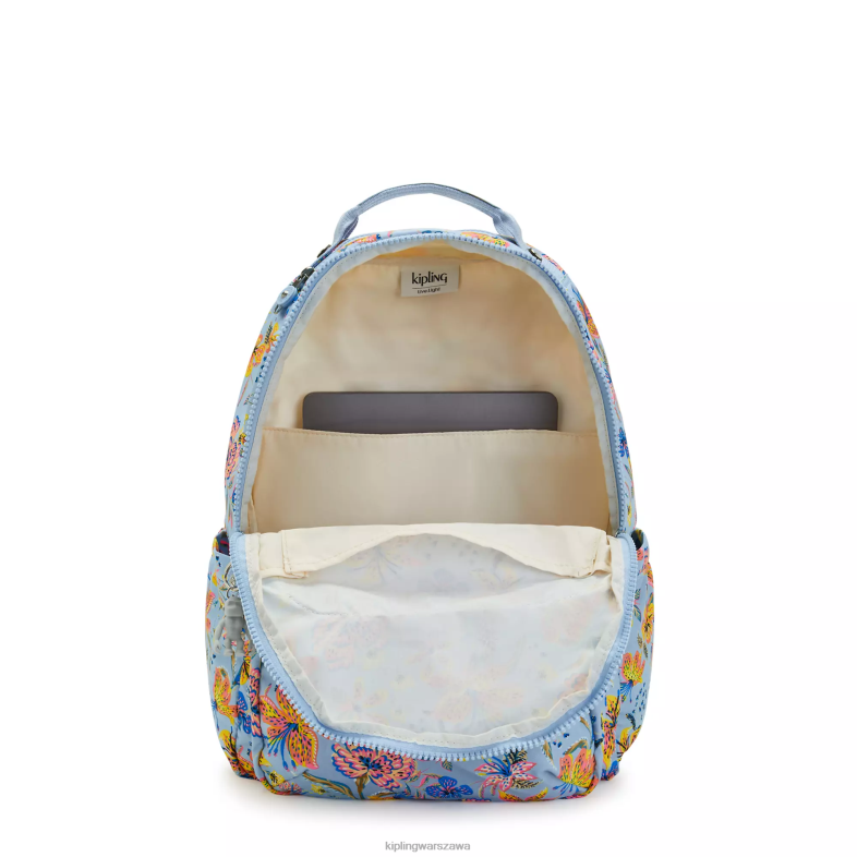Kipling dzikie kwiaty dla obu płci Seoul plecak na laptopa 15\" z dużym nadrukiem PXR6L346