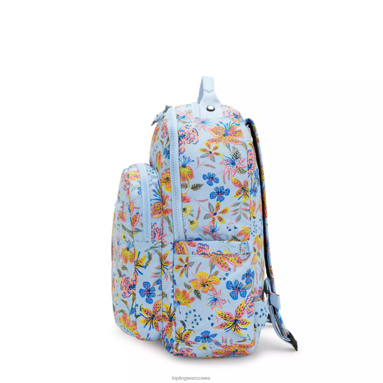Kipling dzikie kwiaty dla obu płci Seoul plecak na laptopa 15\" z dużym nadrukiem PXR6L346
