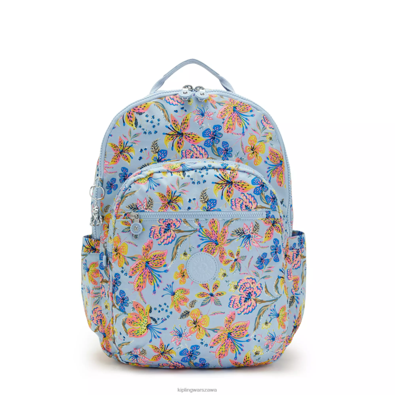 Kipling dzikie kwiaty dla obu płci Seoul plecak na laptopa 17\" z bardzo dużym nadrukiem PXR6L455