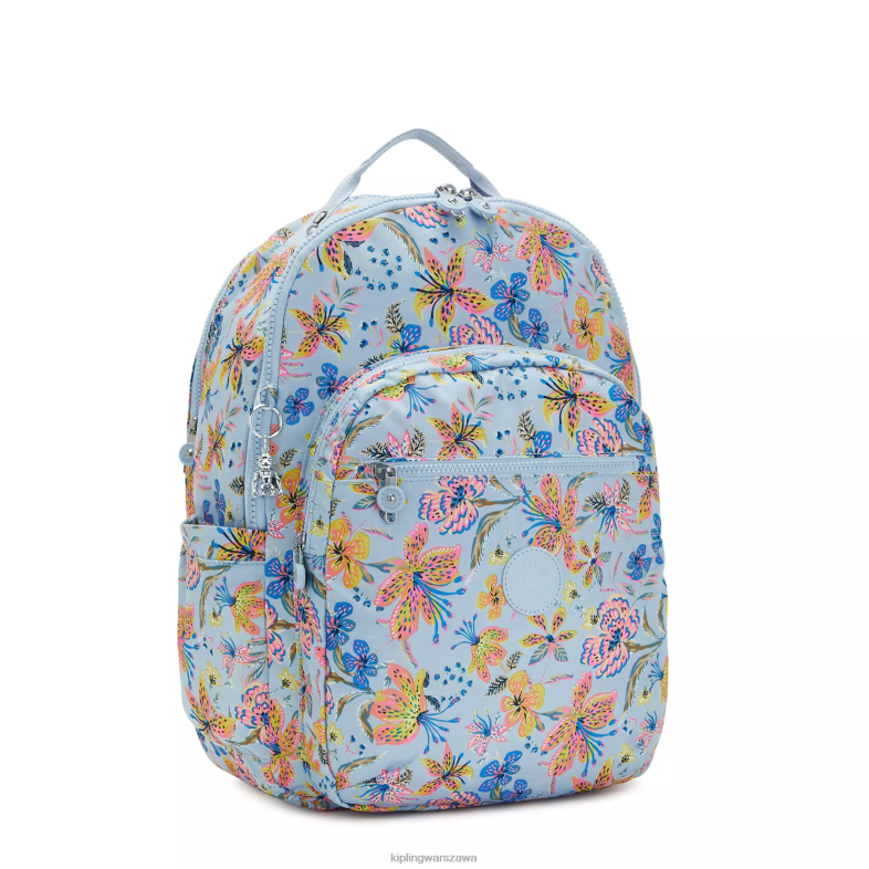 Kipling dzikie kwiaty dla obu płci Seoul plecak na laptopa 17\" z bardzo dużym nadrukiem PXR6L455
