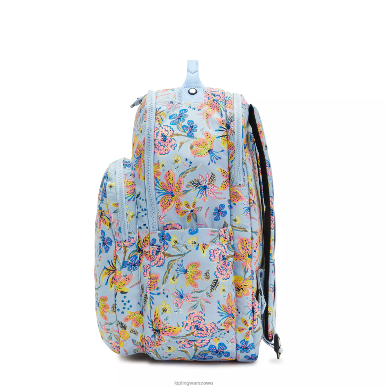 Kipling dzikie kwiaty dla obu płci Seoul plecak na laptopa 17\" z bardzo dużym nadrukiem PXR6L455