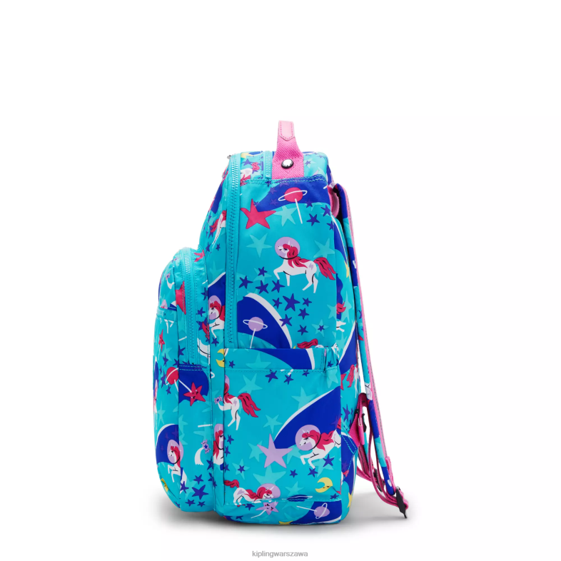 Kipling kosmiczne jednorożce dla obu płci Seoul plecak na laptopa 15\" z dużym nadrukiem PXR6L463