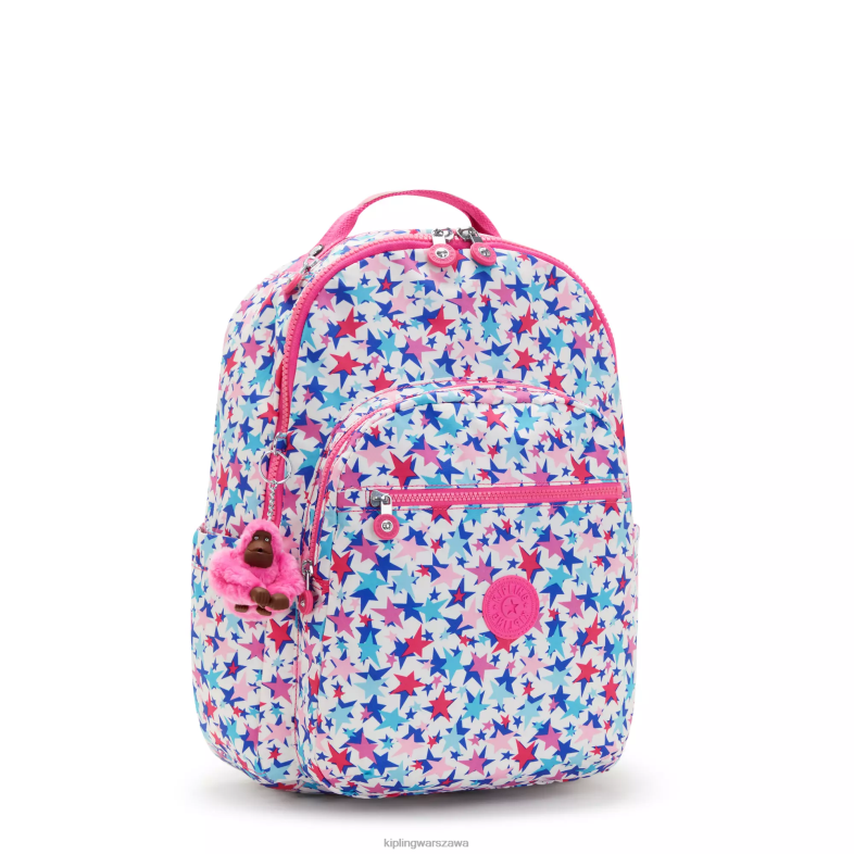 Kipling makowe gwiazdki dla obu płci Seoul plecak na laptopa 15\" z dużym nadrukiem PXR6L462