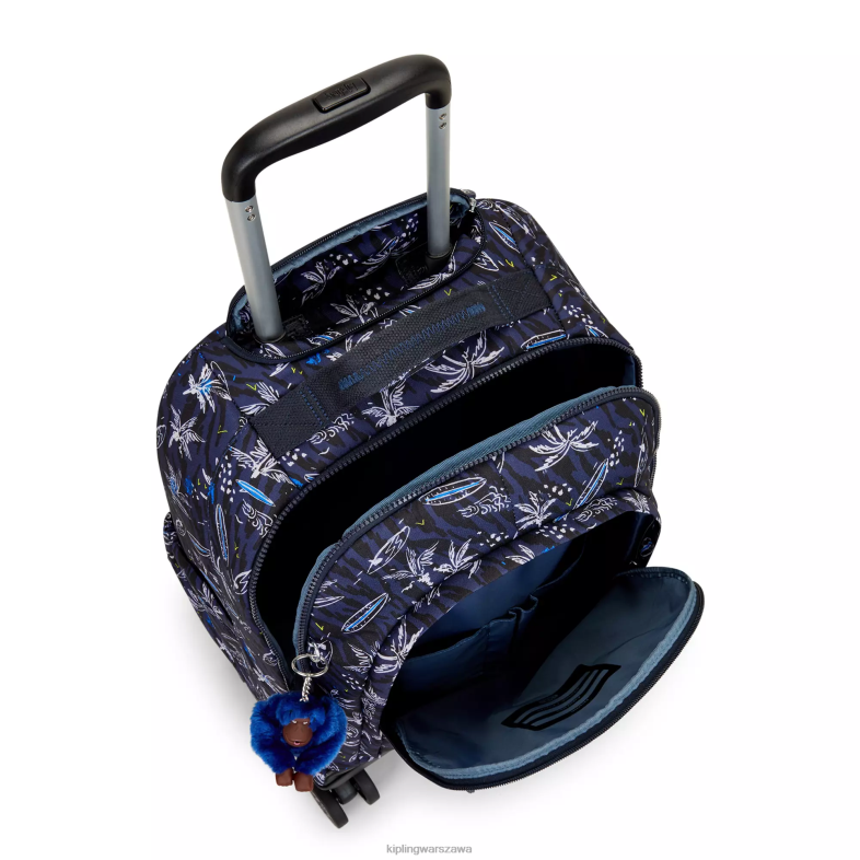 Kipling nadruk morski surfowania dla obu płci nowy plecak na kółkach na laptopa zea15\" z nadrukiem PXR6L489