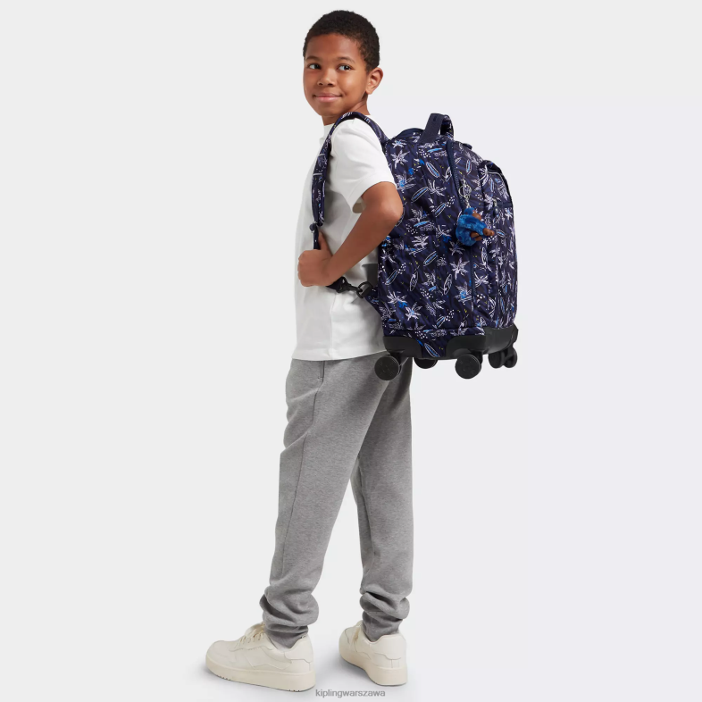 Kipling nadruk morski surfowania dla obu płci nowy plecak na kółkach na laptopa zea15\" z nadrukiem PXR6L489