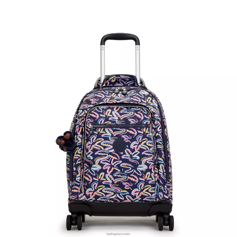 Kipling nadruk palmowej fiesty dla obu płci nowy plecak na kółkach na laptopa zea15\" z nadrukiem PXR6L490
