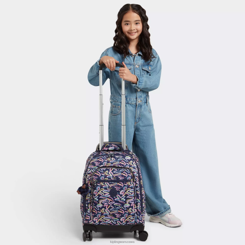 Kipling nadruk palmowej fiesty dla obu płci nowy plecak na kółkach na laptopa zea15\" z nadrukiem PXR6L490