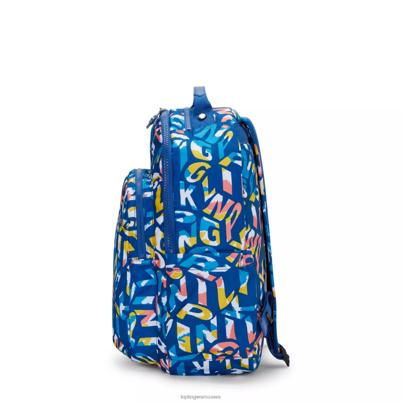 Kipling neonowy kipling dla obu płci Seoul plecak na laptopa 15\" z dużym nadrukiem PXR6L344