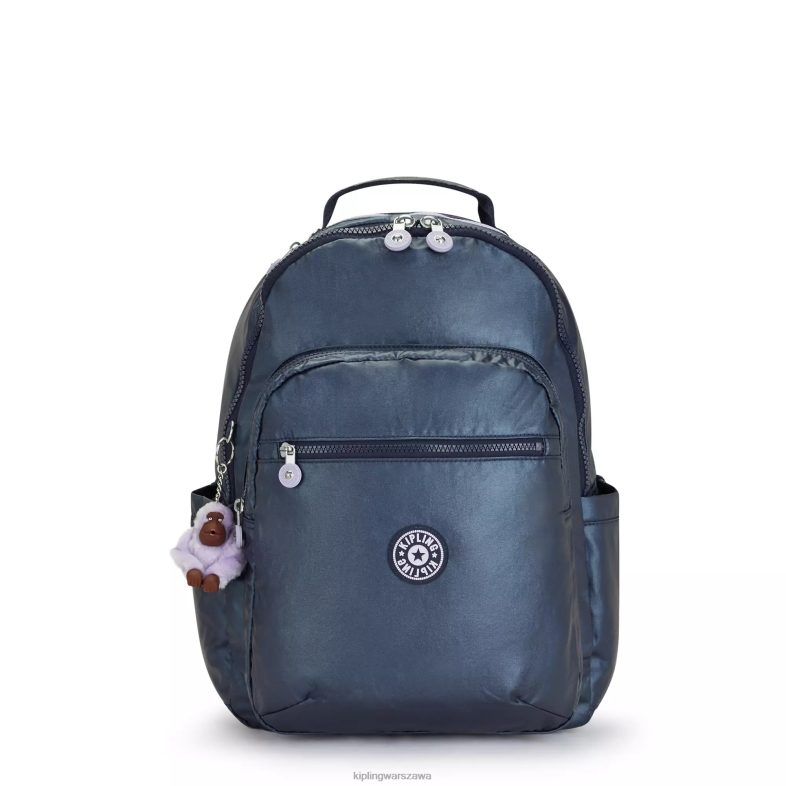 Kipling niebieski admirał dla obu płci Seoul duży metalowy plecak na laptopa 15 cali PXR6L460