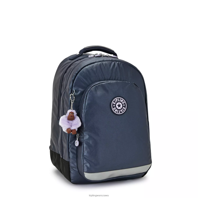 Kipling niebieski admirał dla obu płci class roommetaliczny plecak na laptopa 17\". PXR6L477