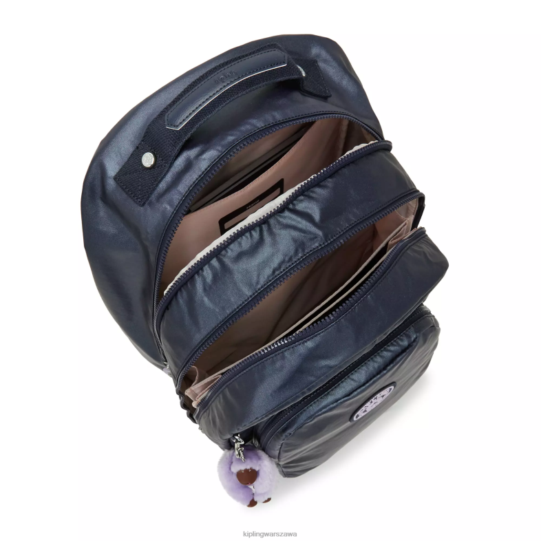 Kipling niebieski admirał dla obu płci class roommetaliczny plecak na laptopa 17\". PXR6L477