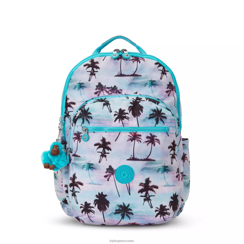 Kipling odcisk dłoni w cieniu dla obu płci Seoul plecak na laptopa 17\" z bardzo dużym nadrukiem PXR6L453
