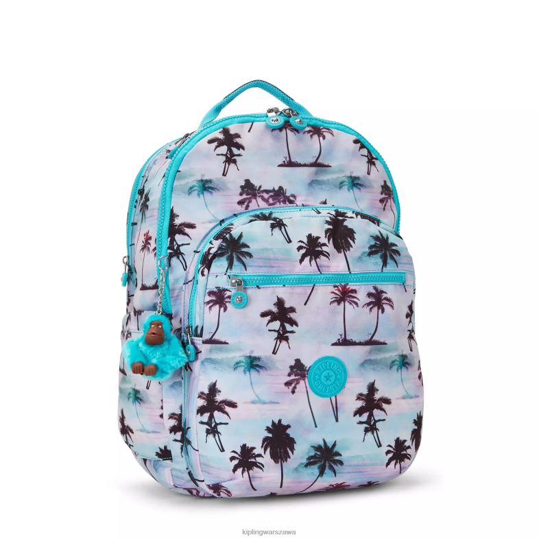 Kipling odcisk dłoni w cieniu dla obu płci Seoul plecak na laptopa 17\" z bardzo dużym nadrukiem PXR6L453