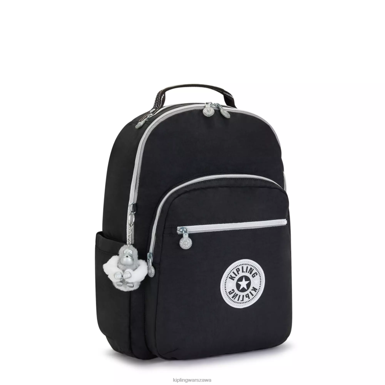 Kipling prawdziwa czarna zabawa dla obu płci Duży plecak na laptopa 15\" firmy Seoul PXR6L442
