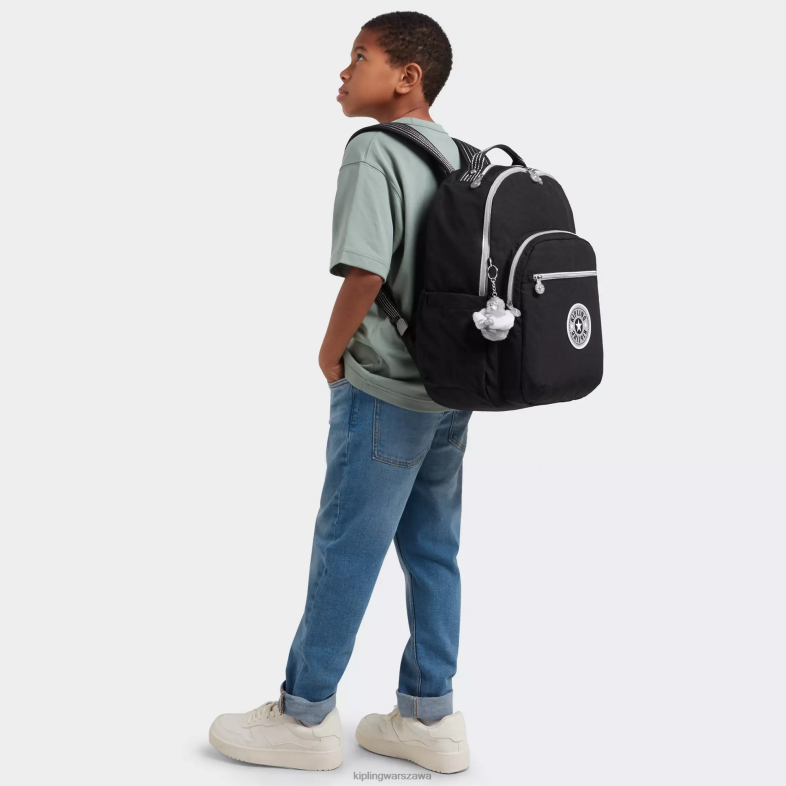 Kipling prawdziwa czarna zabawa dla obu płci Duży plecak na laptopa 15\" firmy Seoul PXR6L442