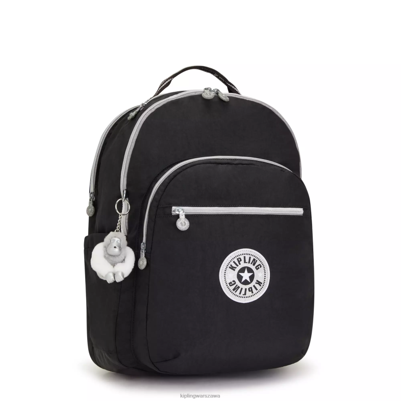 Kipling prawdziwa czarna zabawa dla obu płci bardzo duży plecak na laptopa 17\" Seoul PXR6L438