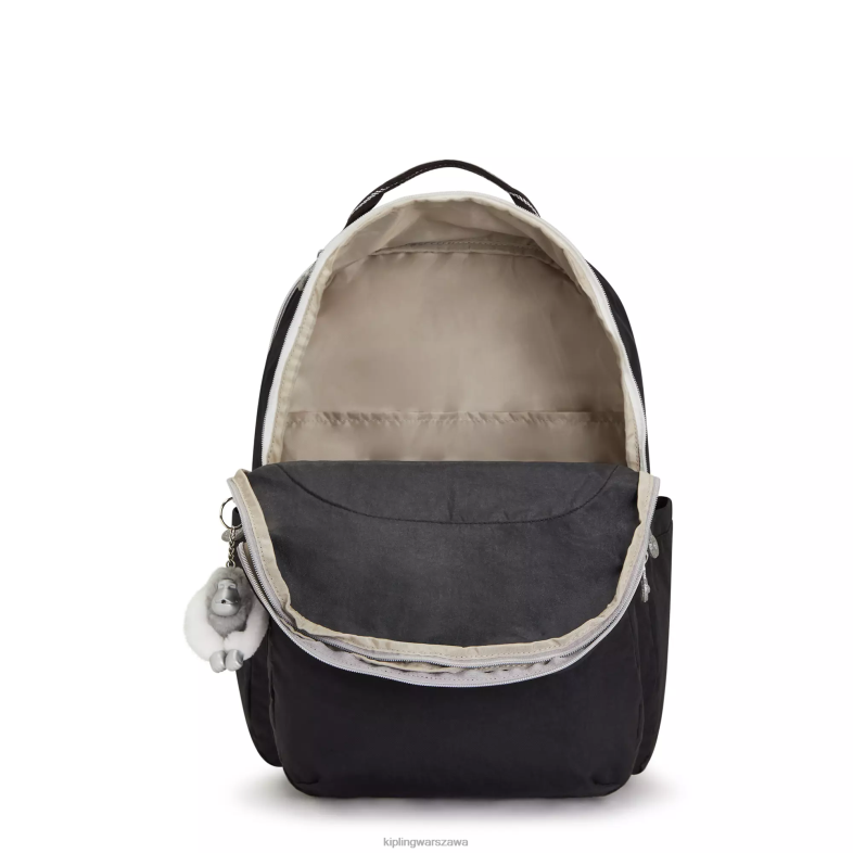 Kipling prawdziwa czarna zabawa dla obu płci bardzo duży plecak na laptopa 17\" Seoul PXR6L438