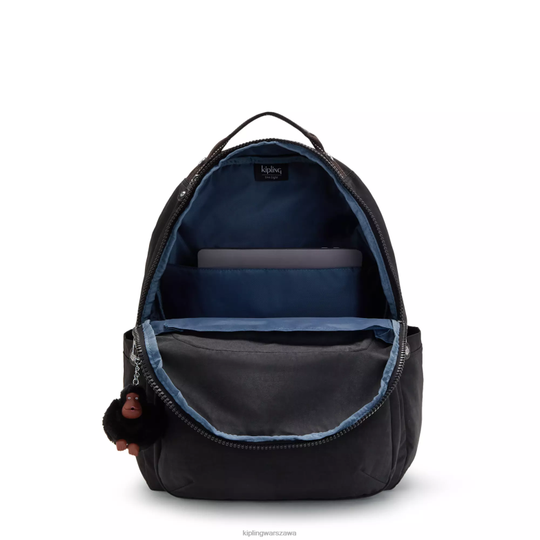 Kipling prawdziwy czarny ton dla obu płci Duży plecak na laptopa 15\" firmy Seoul PXR6L476