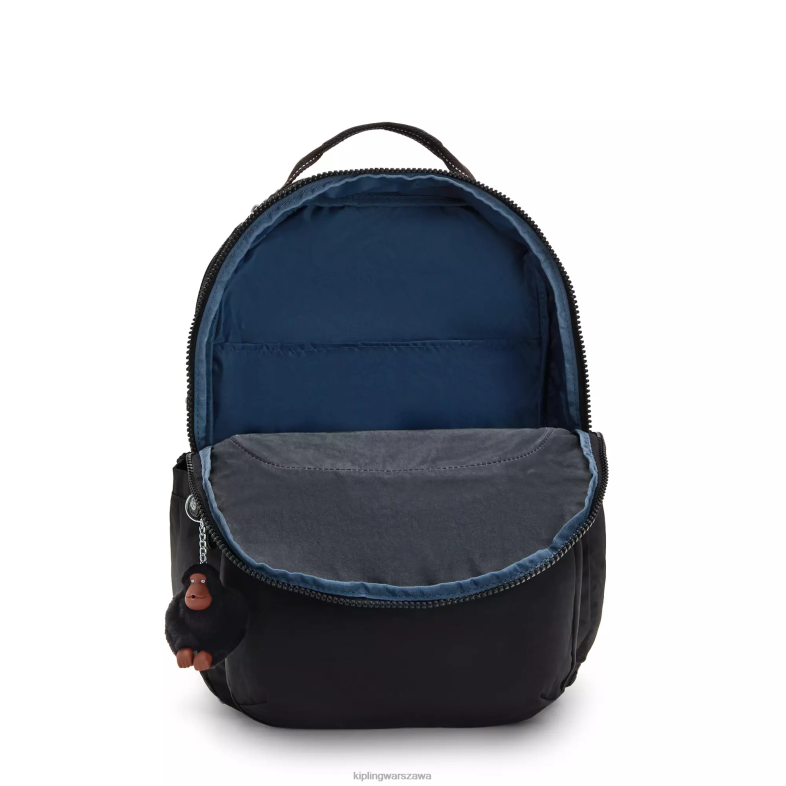Kipling prawdziwy czarny ton dla obu płci bardzo duży plecak na laptopa 17\" Seoul PXR6L488