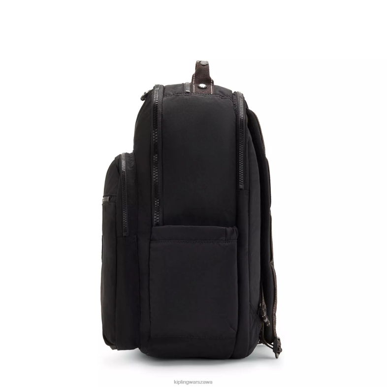 Kipling prawdziwy czarny ton dla obu płci bardzo duży plecak na laptopa 17\" Seoul PXR6L488