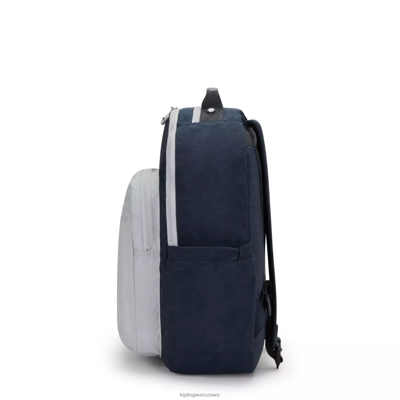 Kipling prawdziwy niebieski szary dla obu płci Duży plecak na laptopa 15\" firmy Seoul PXR6L430