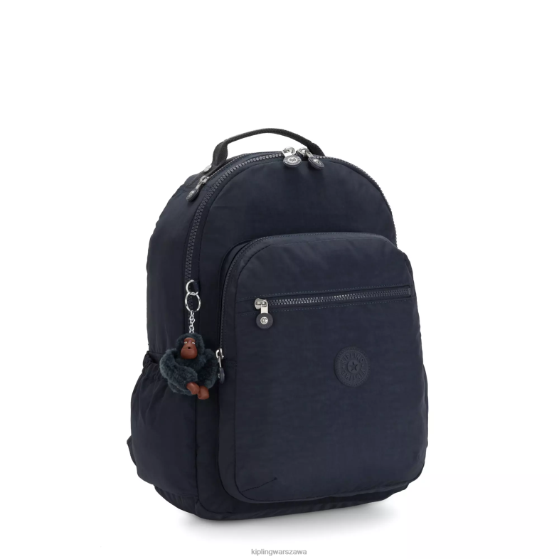 Kipling prawdziwy niebieski ton dla obu płci Duży plecak na laptopa 15\" firmy Seoul PXR6L470