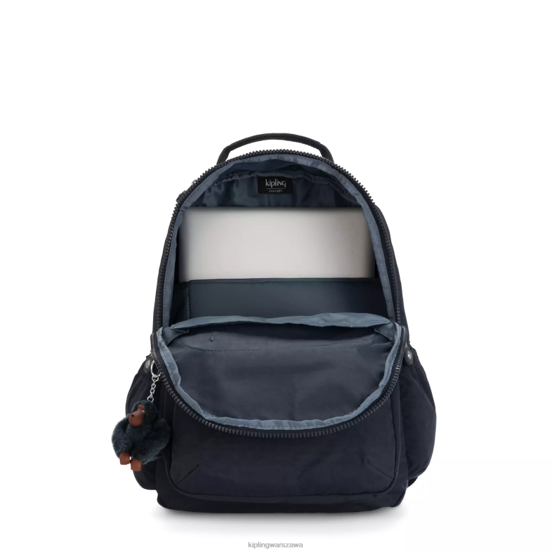 Kipling prawdziwy niebieski ton dla obu płci Duży plecak na laptopa 15\" firmy Seoul PXR6L470