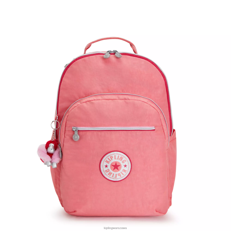 Kipling radosna różowa zabawa dla obu płci bardzo duży plecak na laptopa 17" Seoul PXR6L439